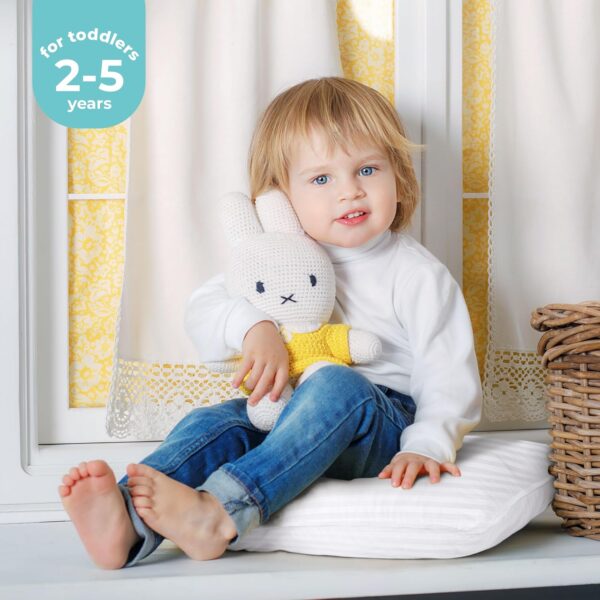 Utopia Bedding Toddler Pillow (White, 2 Pack), 13x18 Pillows for Sleeping, Soft and Breathable Cotton Blend Shell, Small Kids Pillow Perfect for Toddler Bed and Travel (Intended for Age 2 and up) - Image 4