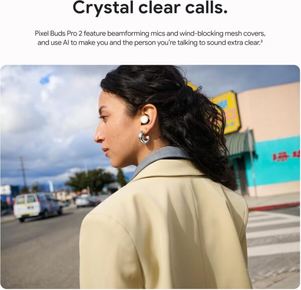 Google Pixel Buds Pro 2 - Wireless Earbuds with Active Noise Cancellation – Bluetooth Headphones - Porcelain - Image 5