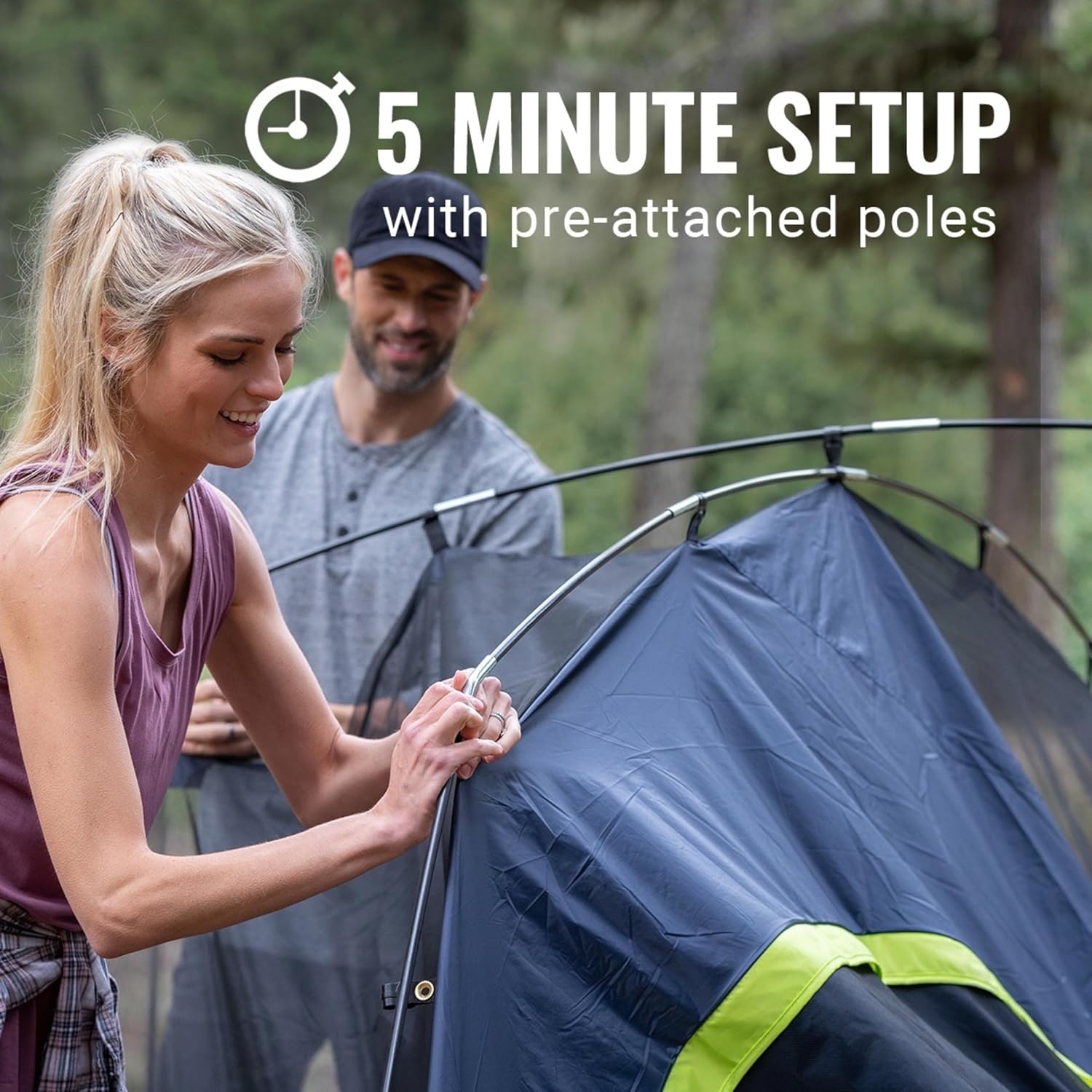 Coleman 4/6/8/10 Person Skydome Dark Room Tent with Rainfly, 5 Minute Setup, Blocks 90% of Sunlight, 20% More Headroom Than Traditional Tents - Image 6