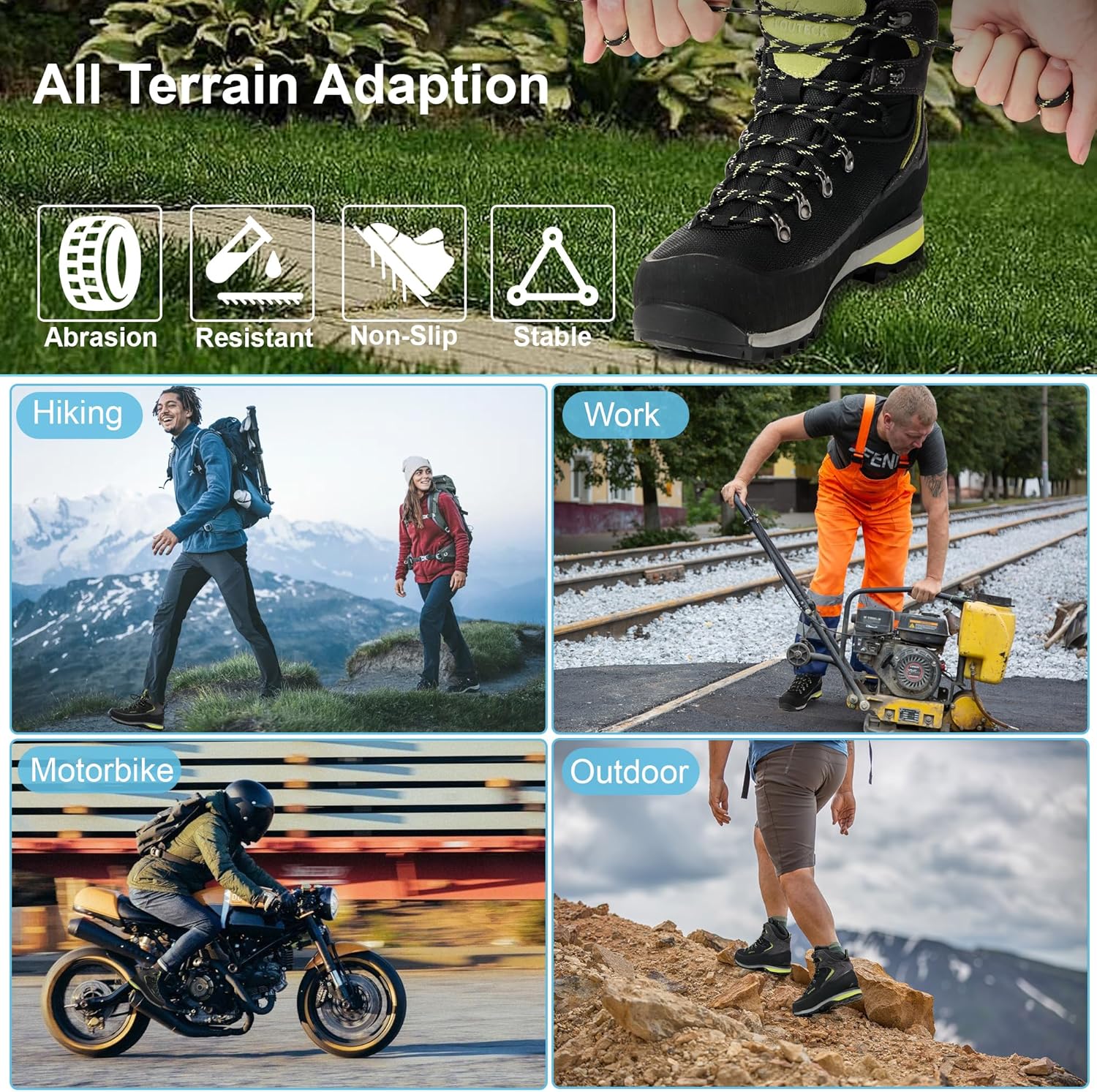 Men's Hiking Boots – Durable and Comfortable Men's Climbing Boots for Rugged Outdoor Adventures, Perfect for Hiking, and Climbing - Image 7