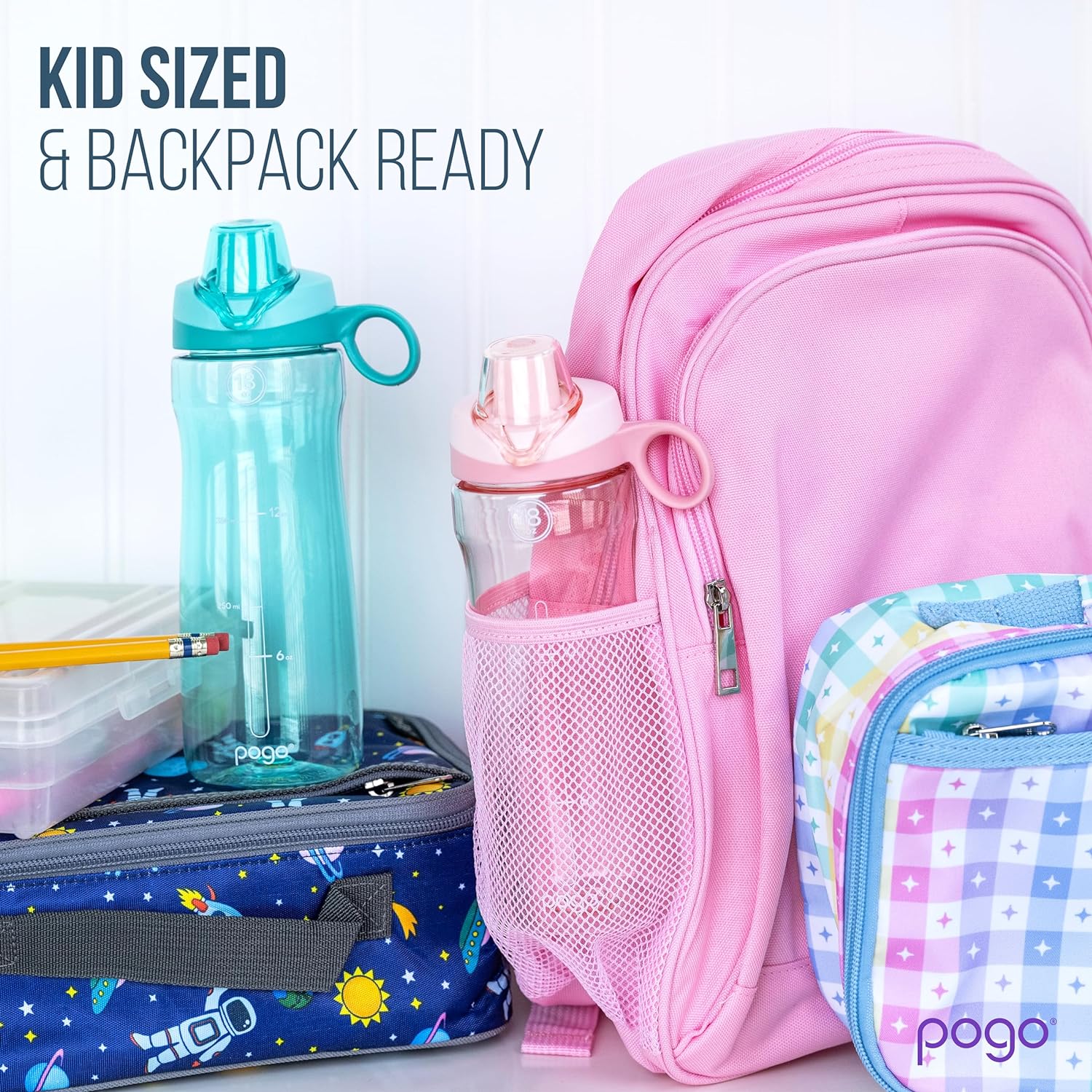 Pogo Plastic Water Bottle with Chug Lid and Carry Handle, Reusable, BPA Free, Dishwasher Safe, Perfect for Travel, School, Outdoors, and Gym | 18oz, 32oz, 40oz, 64oz - Image 7