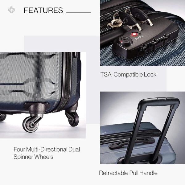 Samsonite Omni PC Hardside Expandable Luggage with Spinner Wheels, Teal, Carry-On 20-Inch - Image 5