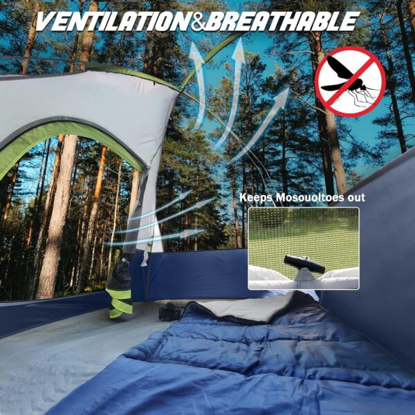 Camping Tent 2 Person, Waterproof Windproof Tent with Rainfly Easy Set up-Portable Dome Tents for Camping… - Image 5
