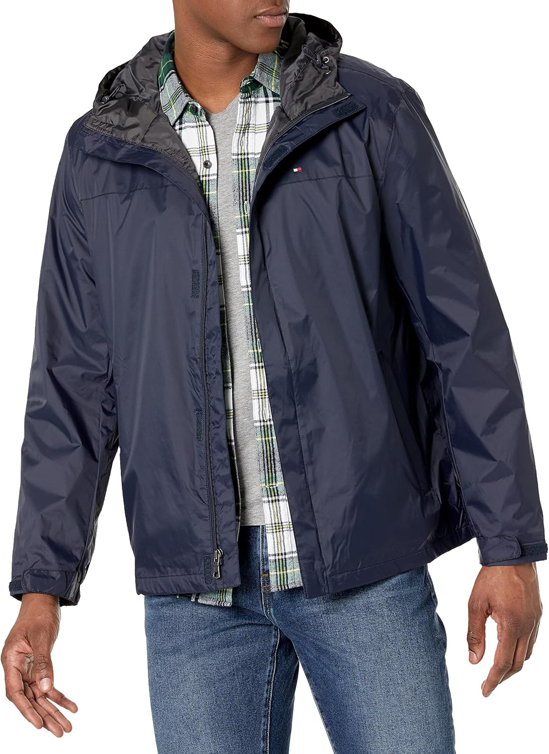 Tommy Hilfiger Men's Lightweight Breathable Waterproof Hooded Jacket - Image 2