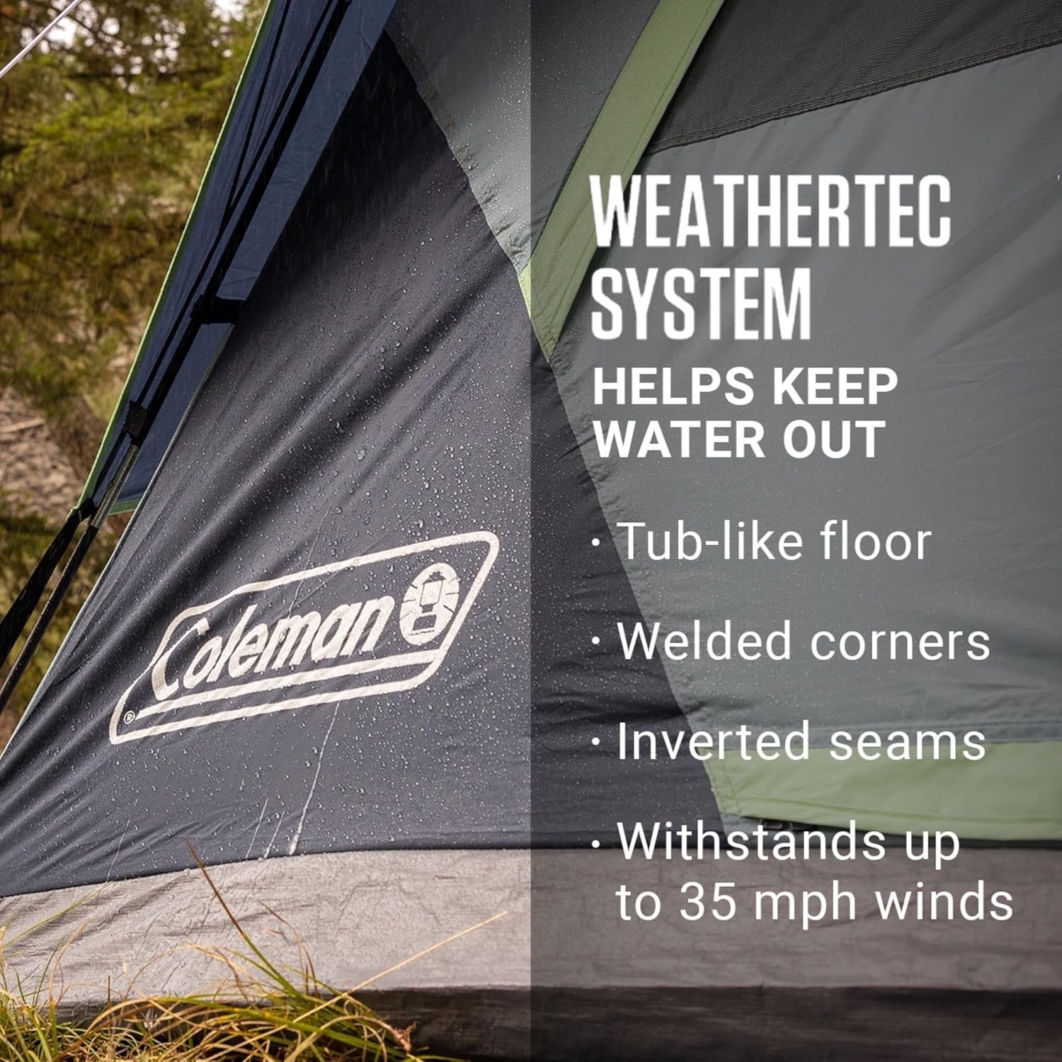 Coleman 4/6/8/10 Person Skydome Dark Room Tent with Rainfly, 5 Minute Setup, Blocks 90% of Sunlight, 20% More Headroom Than Traditional Tents - Image 8