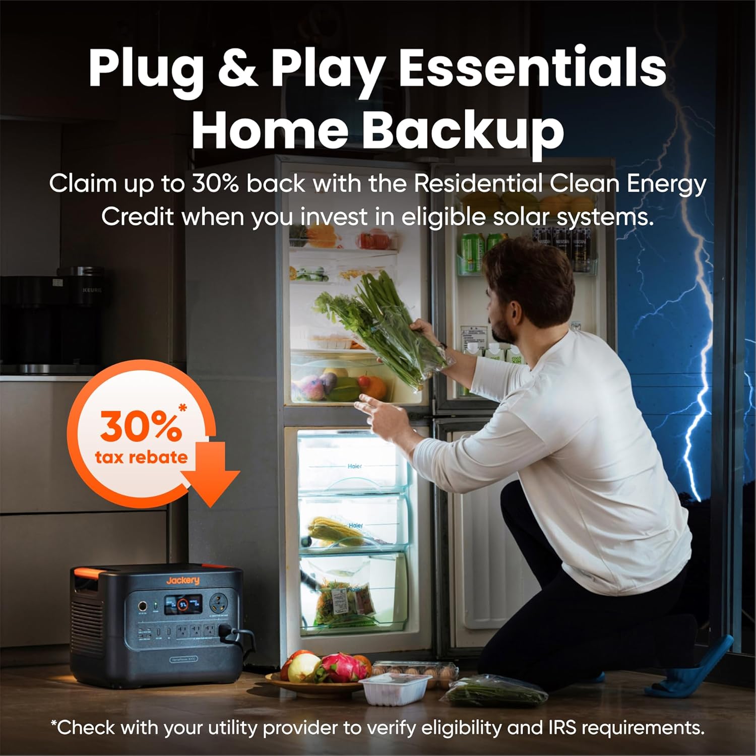 Jackery HomePower 3000 Portable Power Station, 3600W (Surge 7200W) Output, 3072Wh LFP Battery Solar Generator, Essential Home Backup for Home Use, Power Outage, RV, Emergencies (Solar Panel Optional) - Image 4