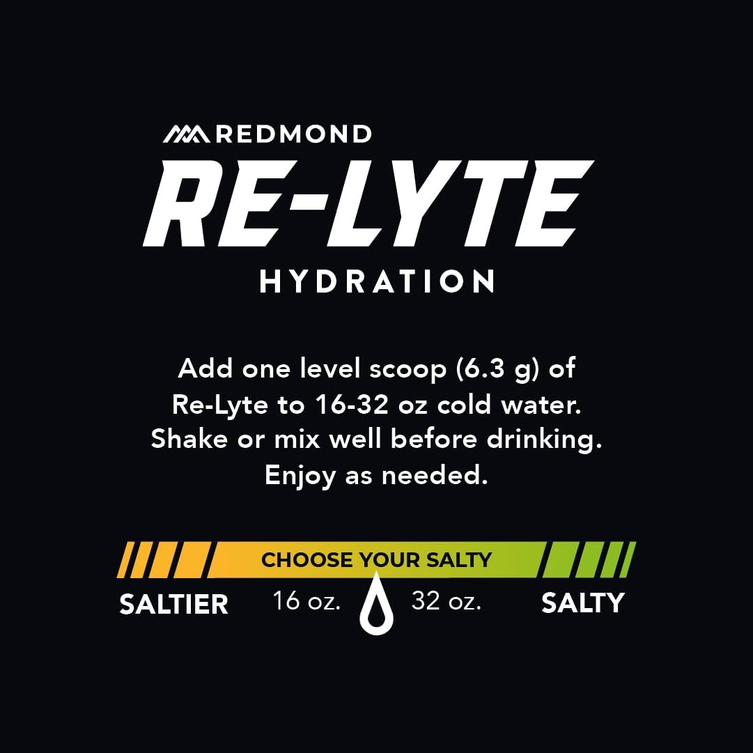 REDMOND Re-Lyte Hydration Electrolyte Powder Mix, Variety Pack, 30 Stick Packs - Image 5