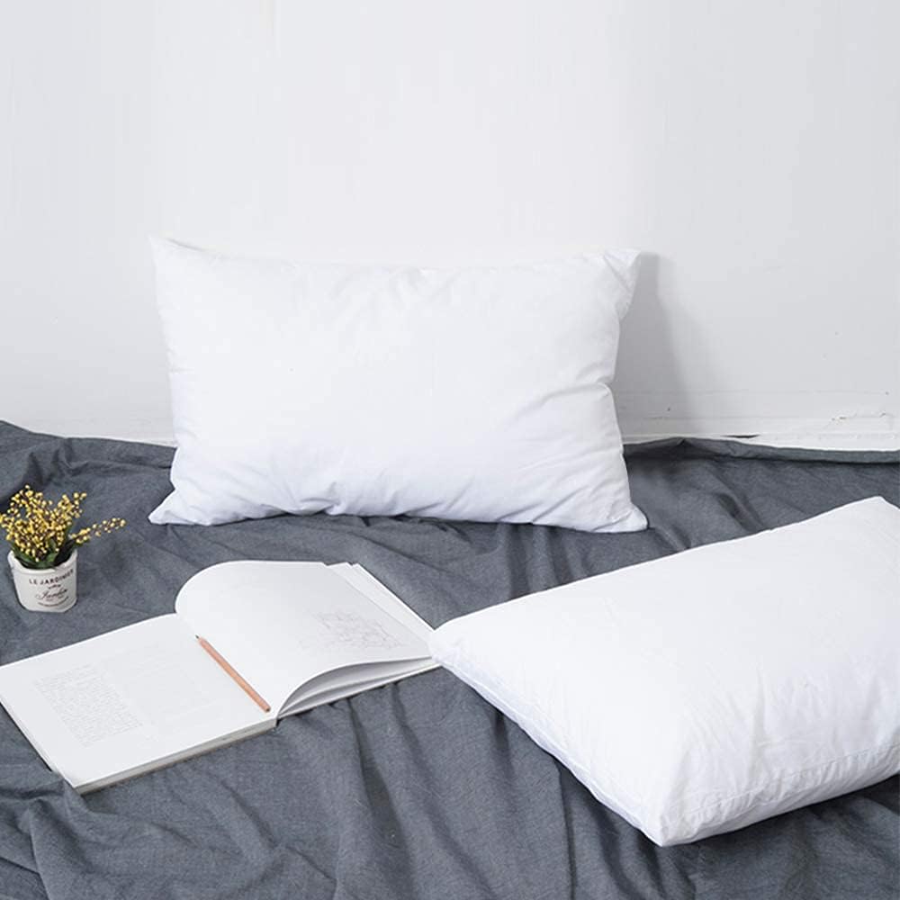 FLXXIE 2 Pack Small Cotton Down Alternative Pillows, Super Soft and Breathable Small Pillows for Sleeping, Travel, 13x18 Inches - Image 3