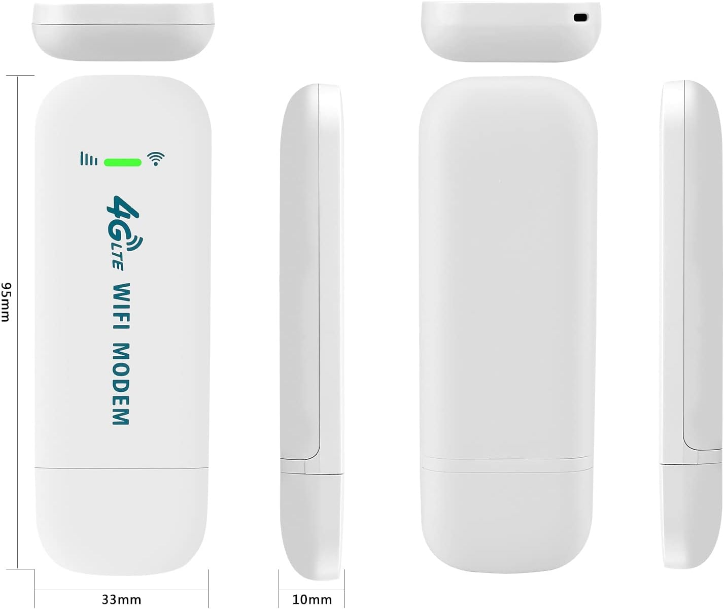 Portable Sim Hotspot 150Mbps 4G WiFi Dongle Unlocked Mobile WiFi Hotspot Wireless Network Hotspot Device LTE Modem Router Pocket Portable WiFi Hotspot for Travel Long Distance - Image 9