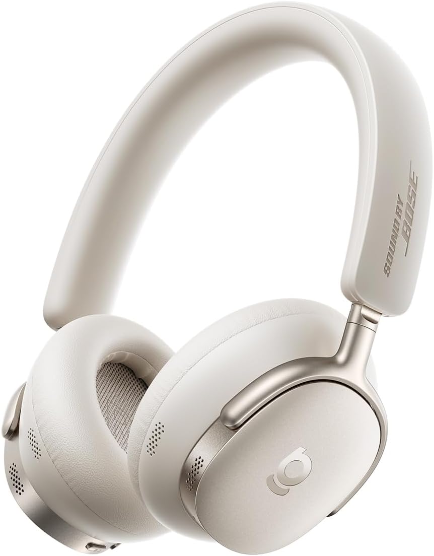 Baseus Inspire XH1 Adaptive Active Noise Cancelling Headphones, Sound by Bose, Dolby Audio, Premium Real-Time Adaptive ANC, Adaptive Rich Sound, Hi-Res Audio, 100H Playtime - Starlight Off-White - Image 2