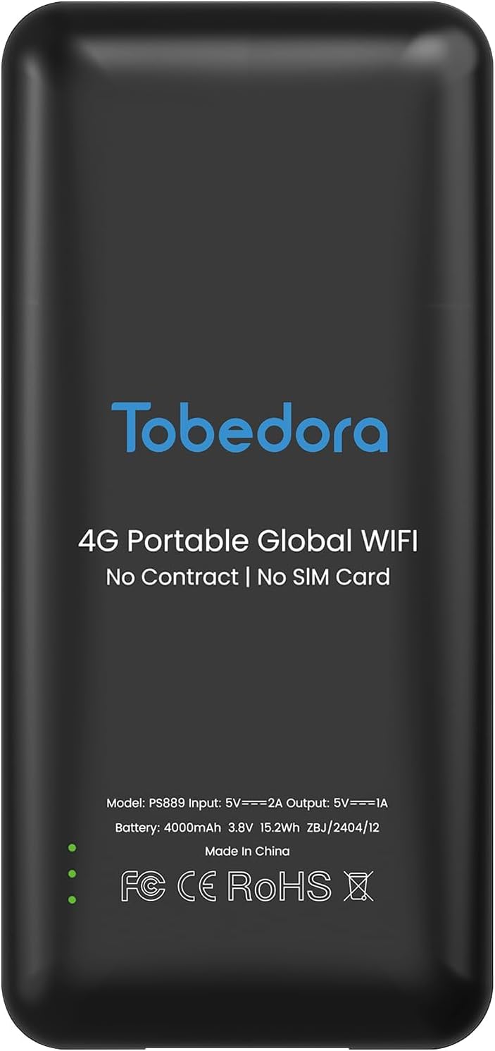 Portabal WiFi, Mobile Hotspot Device for Travel, Support 10 Devices Connection Travel Router, No SIM Card & Contracts Required, 4G LTE WiFi Hotspot in 1 (0519-01) - Image 2