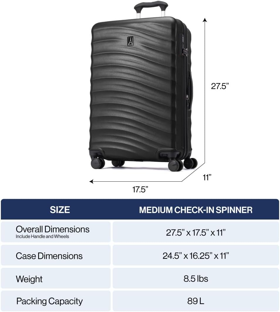 Travelpro Maxlite Air V2 Hardside Expandable Checked Luggage, 8 Spinner Wheels, Lightweight Hard Shell Suitcase, TSA lock, Teal, Checked Medium 25-Inch - Image 7