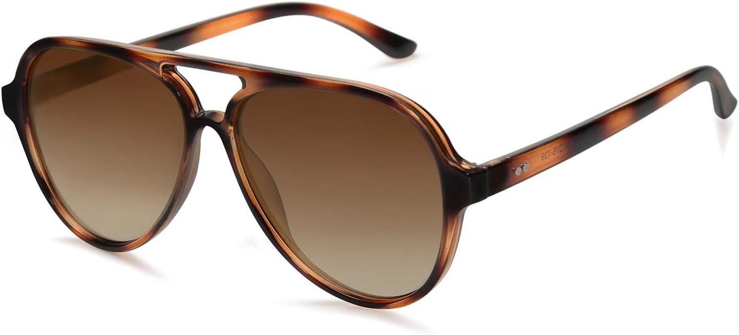 SOJOS Classic Polarized Aviator Sunglasses for Women Men, Retro Trendy Aviators Shades SJ2201 - Image 2