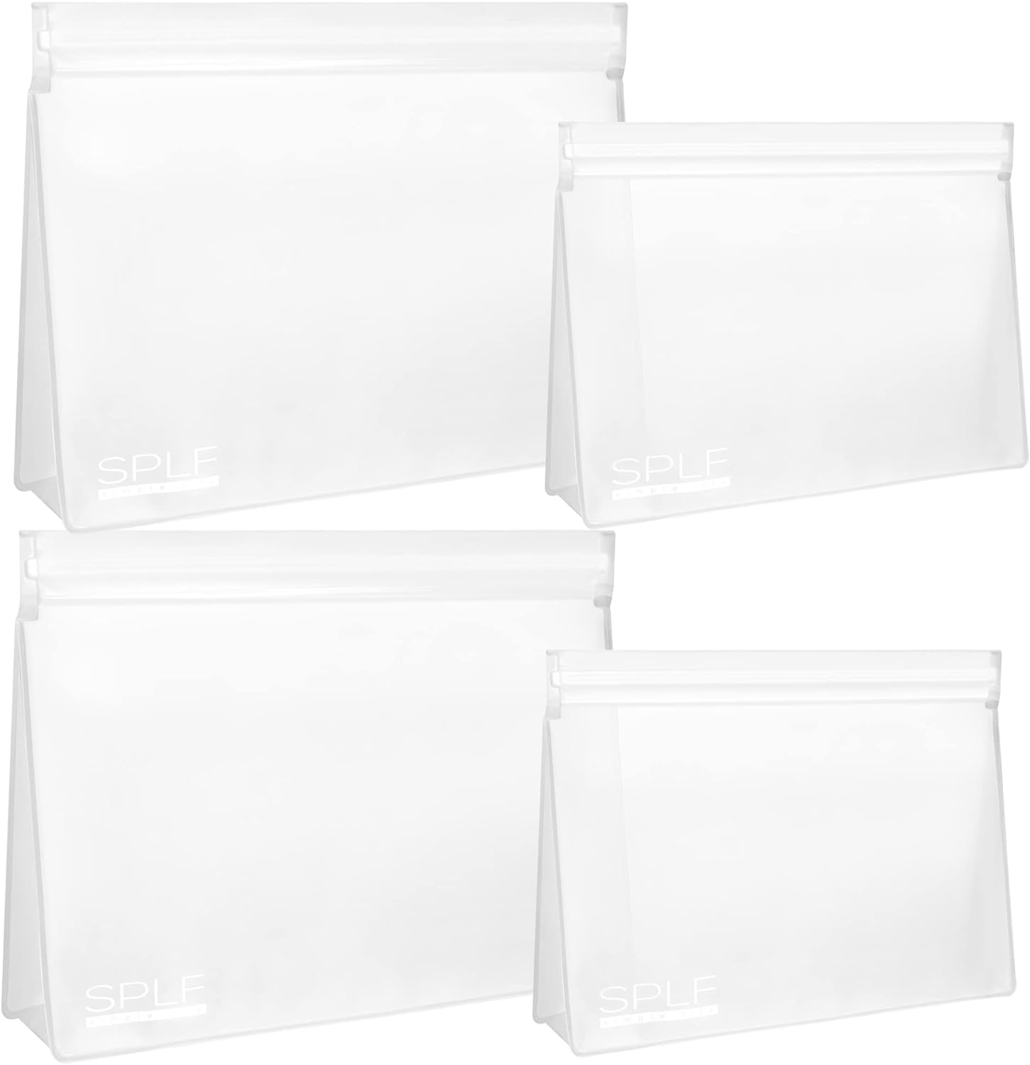 SPLF 4 Pack Leakproof Clear Toiletry bags, TSA Approved Quart Size Zipper Bags, BPA Free Travel Makeup Cosmetic Bags for Women Men, Carry on Airport Airline Compliant Bags - Image 2