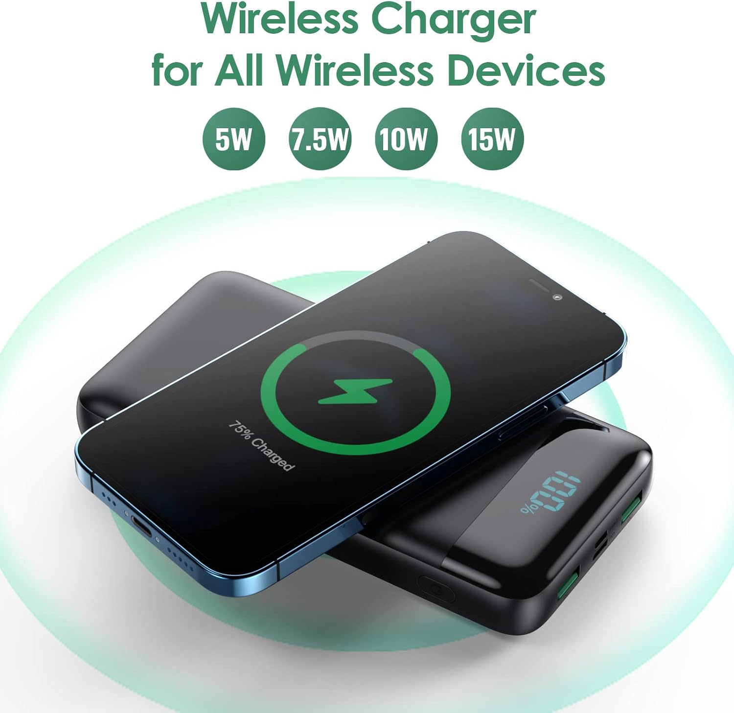 Wireless Portable Charger 30800mAh,15W Wireless Charging 25W PD QC4.0 Fast Charging USB-C Power Bank, 4 Output Travel Essential External Battery Pack Compatible with iPhone 17/16/15/14,Galaxy,Android - Image 7