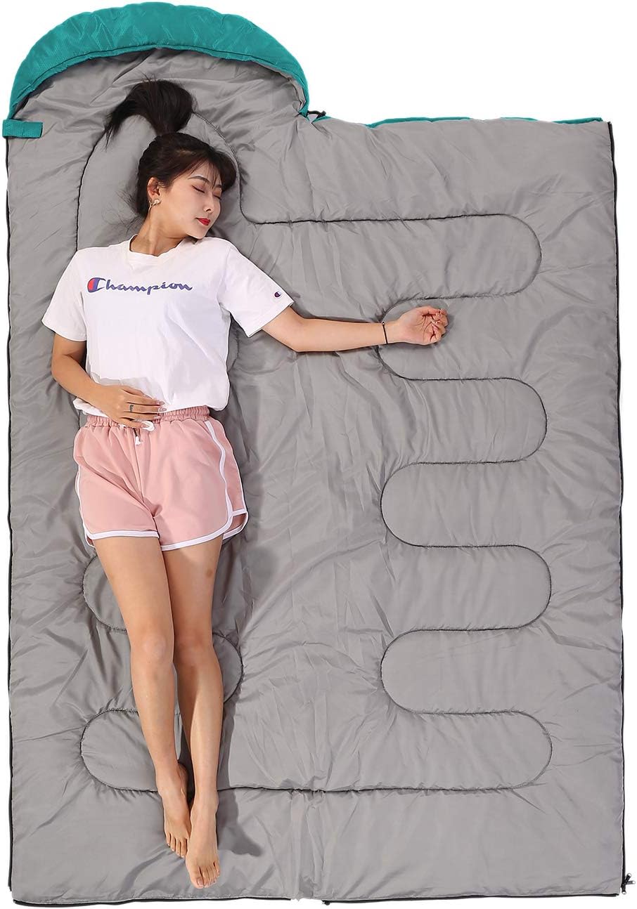 SWTMERRY Sleeping Bag 3 Seasons (Summer, Spring, Fall) Warm & Cool Weather - Lightweight,Waterproof Indoor & Outdoor Use for Kids, Teens & Adults for Hiking and Camping - Image 7