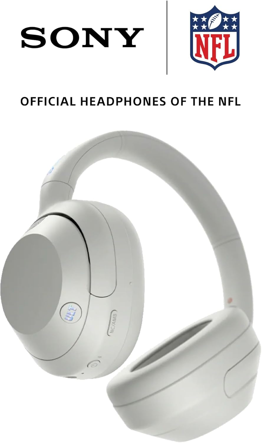 Sony ULT WEAR Over-Ear Noise Cancelling Bluetooth Headphones with Alexa Built-in, Comfortable Design, 30-Hour Battery, Massive Bass, Off White - Image 3