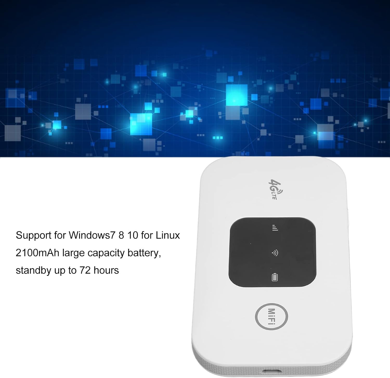 Unlocked 4G LTE Mobile WiFi Router with SIM Card Slot for Global Travel (Not for Americas Except T-Mobile) | 150Mbps Portable Hotspot Device, Mini Wireless Internet Modem for Camping, Vacation Homes - Image 3