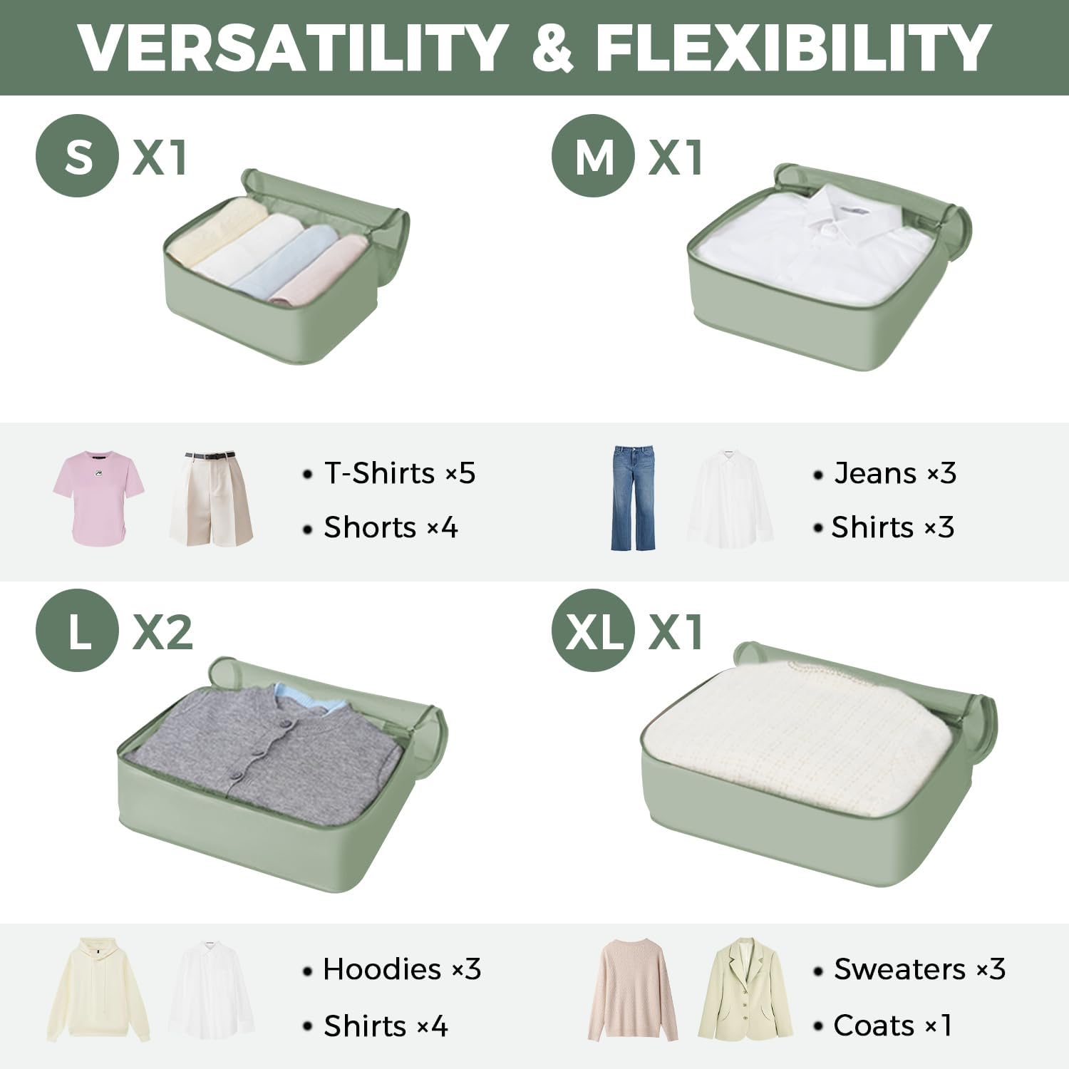 BAGAIL 9 Set Packing Cubes Luggage Packing Organizers for Travel Accessories - Image 3