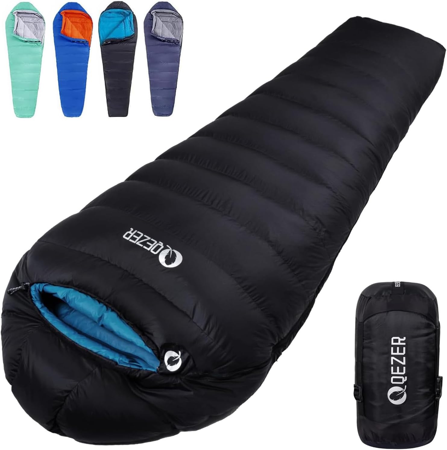 Down Sleeping Bag for Adults 0°F 10°F 15°F 20°F Backpacking Sleeping Bag for Cold Weather with Compression Sack - Image 2