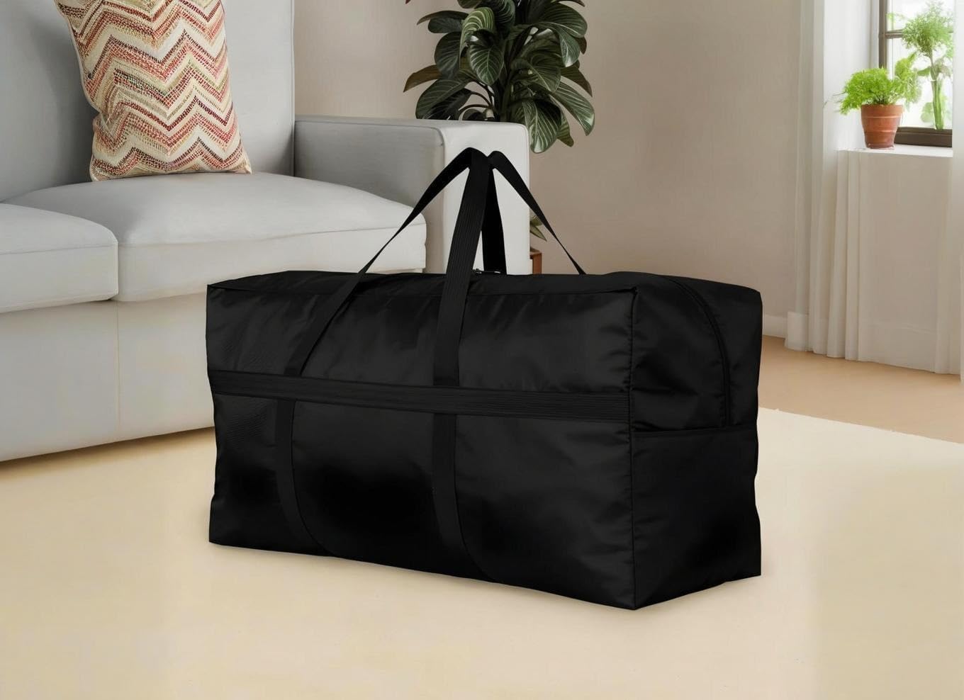 Extra Large Storage Duffle Bag with Zippers and Handles, Big Foldable Duffle Bag for Travel - Image 6