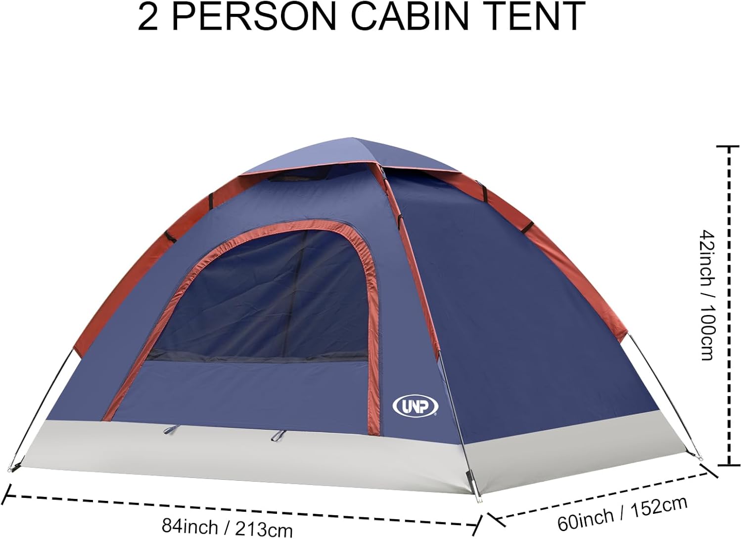 unp 6 Person 4 Season Dome Tent, Easy to Set Up for Camping & Hiking, Lightweight & Portable, Green - Image 3