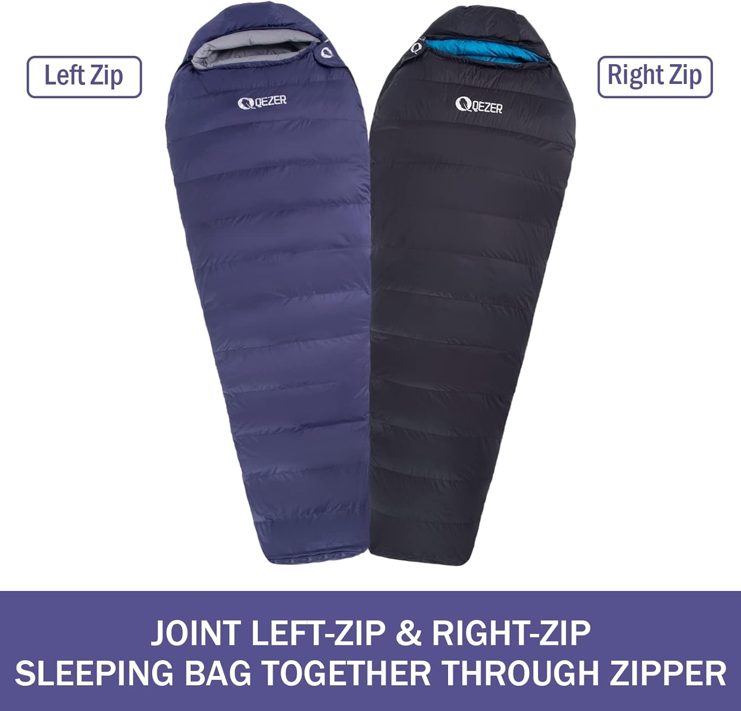Down Sleeping Bag for Adults 0°F 10°F 15°F 20°F Backpacking Sleeping Bag for Cold Weather with Compression Sack - Image 7
