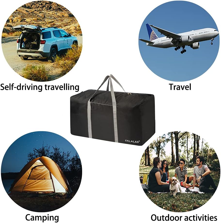 Travel Duffle Bag,96L Extra Large Duffel Bag Lightweight,Waterproof Duffle Bag for Men Women,Black - Image 7