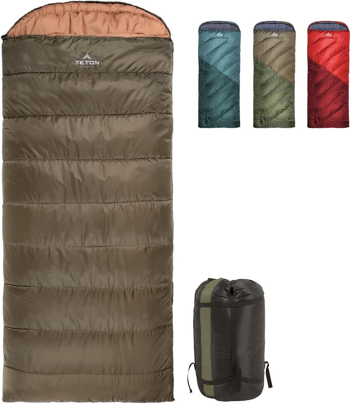 Teton Celsius Regular, 25F, 20F, 0F Degree Sleeping Bags, All Weather Bag for Adults and Kids, Camping Made Easy and Warm, Travel Sack Included - Image 2