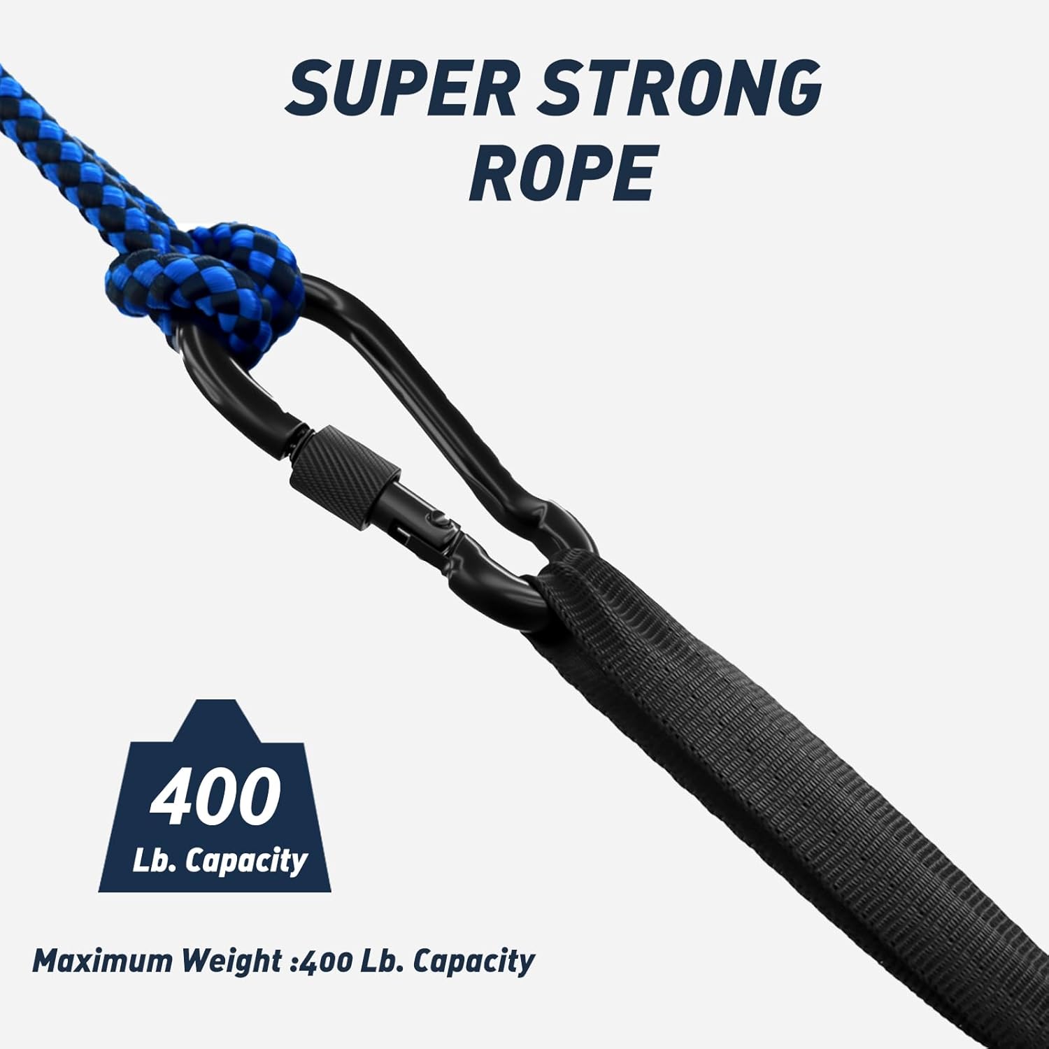 Camping Hammock,Lightweight Nylon Hammock,Portable Hammocks with Two Tree Ropes for Outdoor,Indoor,Travel,Hiking,Backyard,Camping - Image 6
