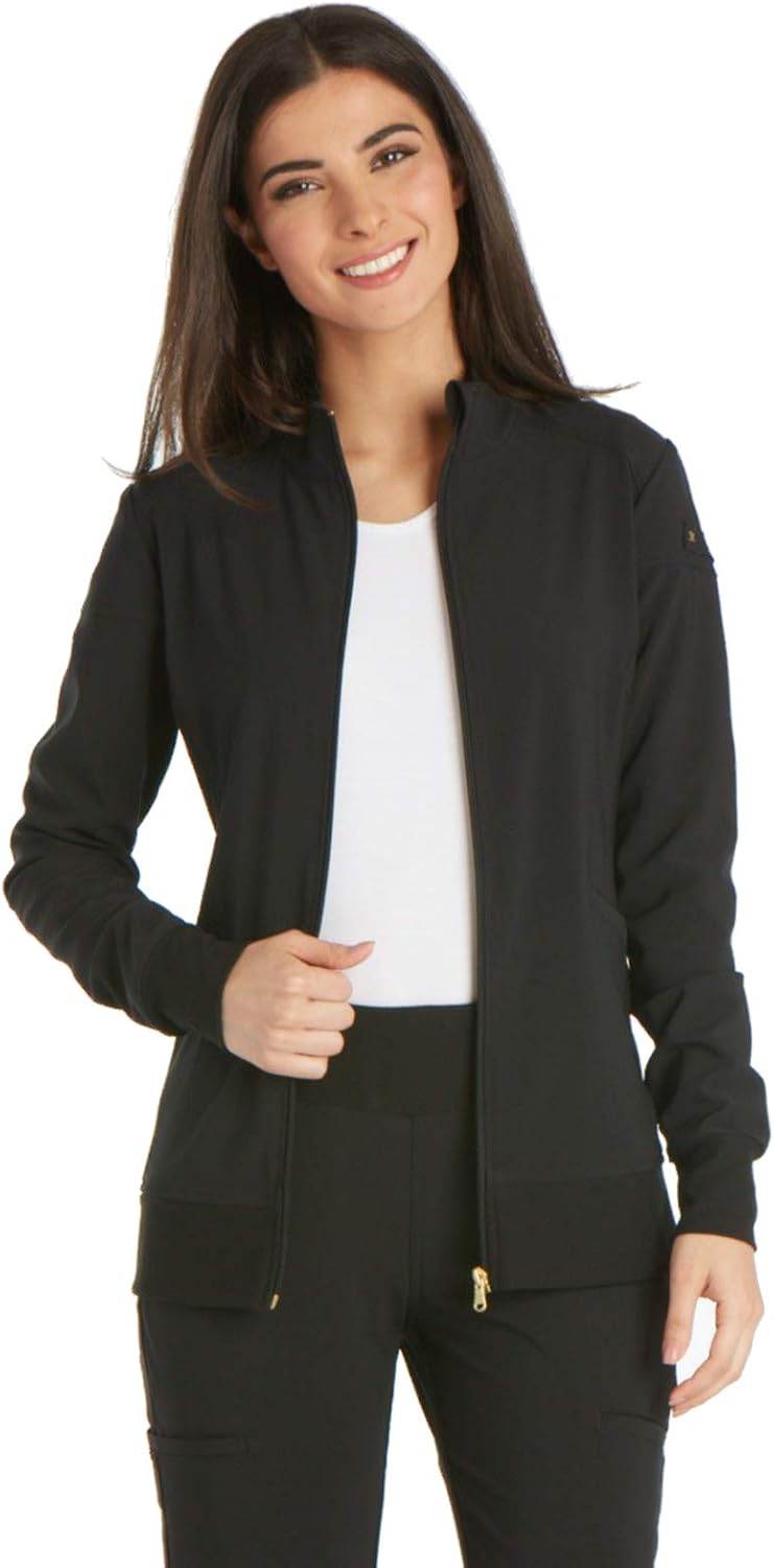 Cherokee Scrub Jackets For Woman with Zip Front, 360° Stretch Fabric - CK303 - Image 2