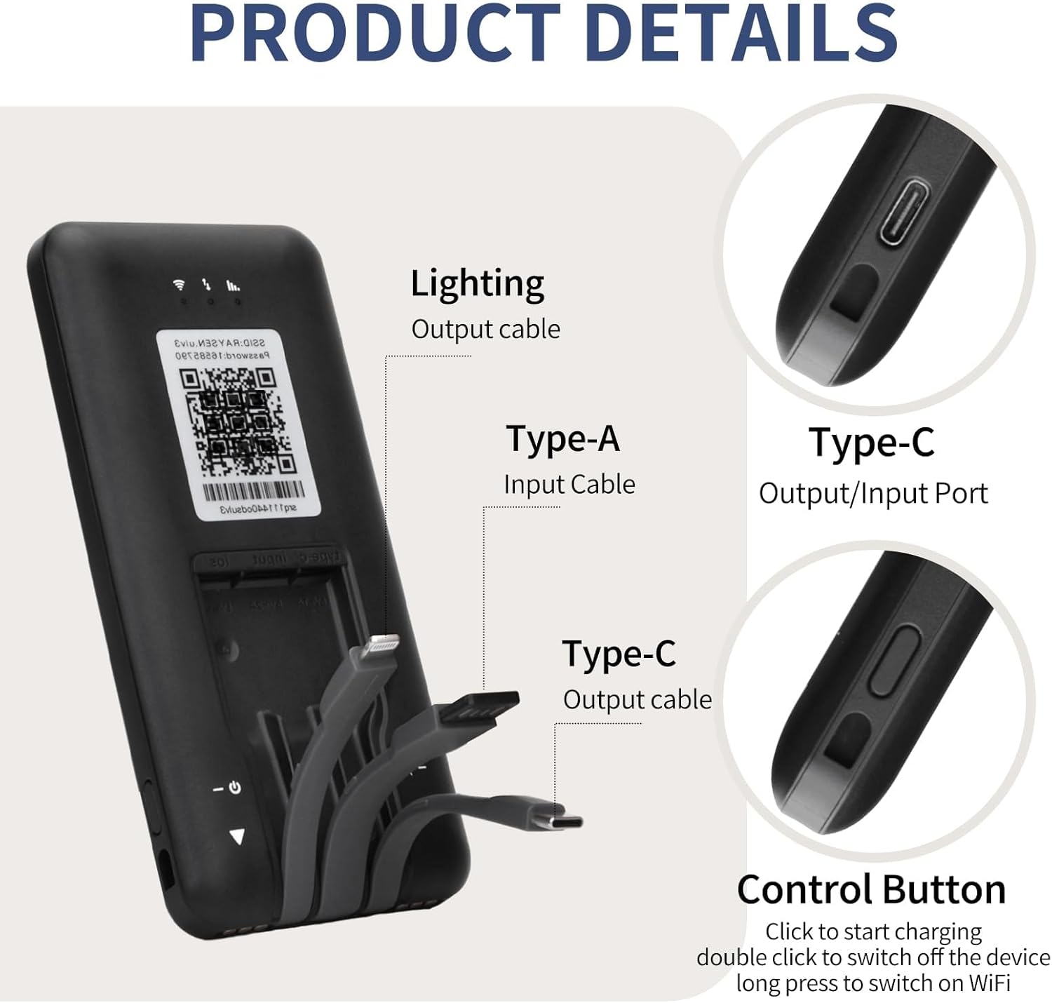 Portabal WiFi, Mobile Hotspot Device for Travel, Support 10 Devices Connection Travel Router, No SIM Card & Contracts Required, 4G LTE WiFi Hotspot in 1 (0519-01) - Image 3