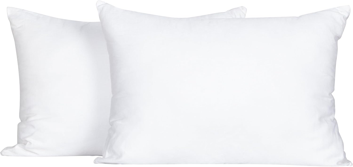 FLXXIE 2 Pack Small Cotton Down Alternative Pillows, Super Soft and Breathable Small Pillows for Sleeping, Travel, 13x18 Inches - Image 2