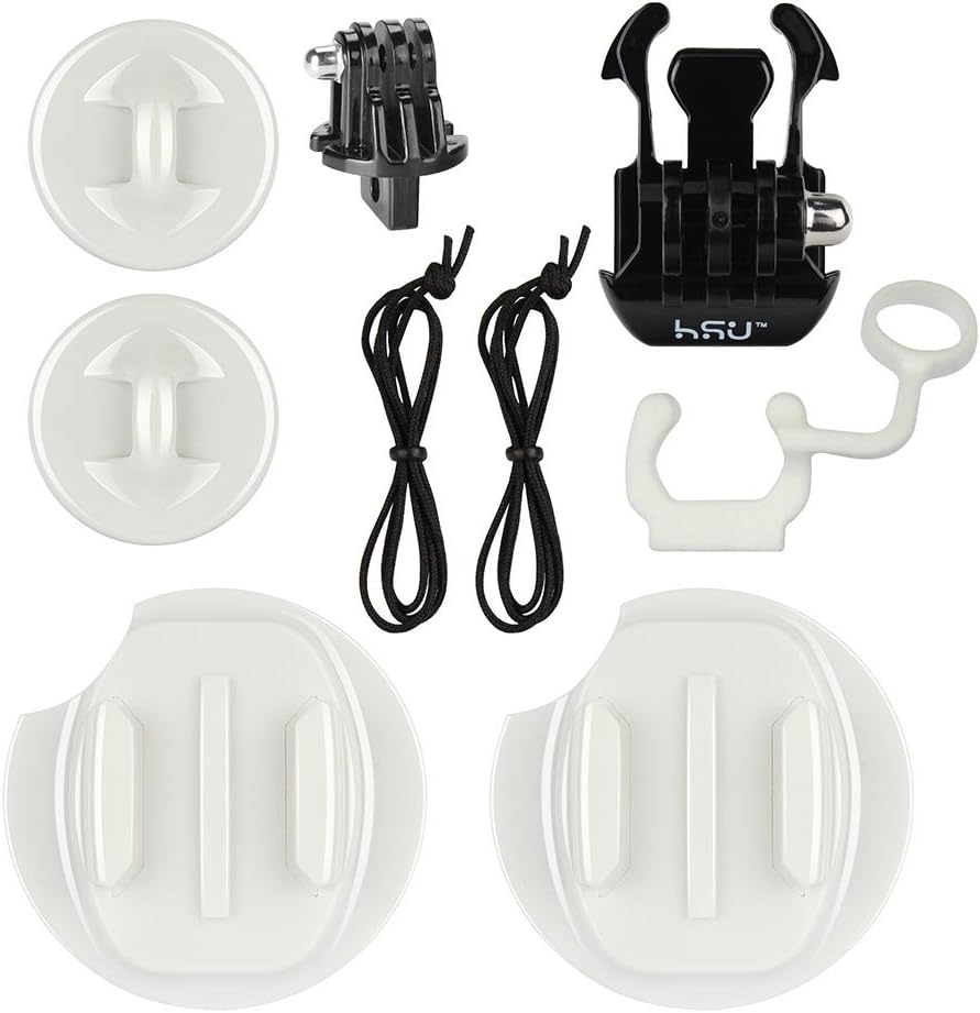 HSU Surf Mounts and Accessories for Ski, Snorkeling, Surfing, Wakeboarding Fitting GoPro Hero 13,12,11,10,9,8,7,6,5 Black, Silver, AKASO Campark, and Other Action Cameras (Surfing Kit) - Image 2