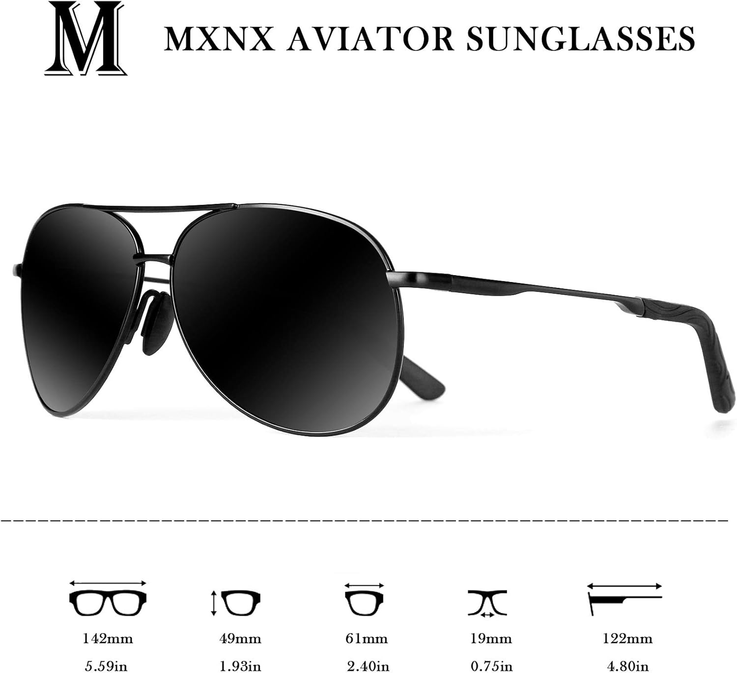 mxnx Aviator Sunglasses for Men Polarized Women UV Protection Lightweight Driving Fishing Sports Unisex glasses MX208 - Image 5