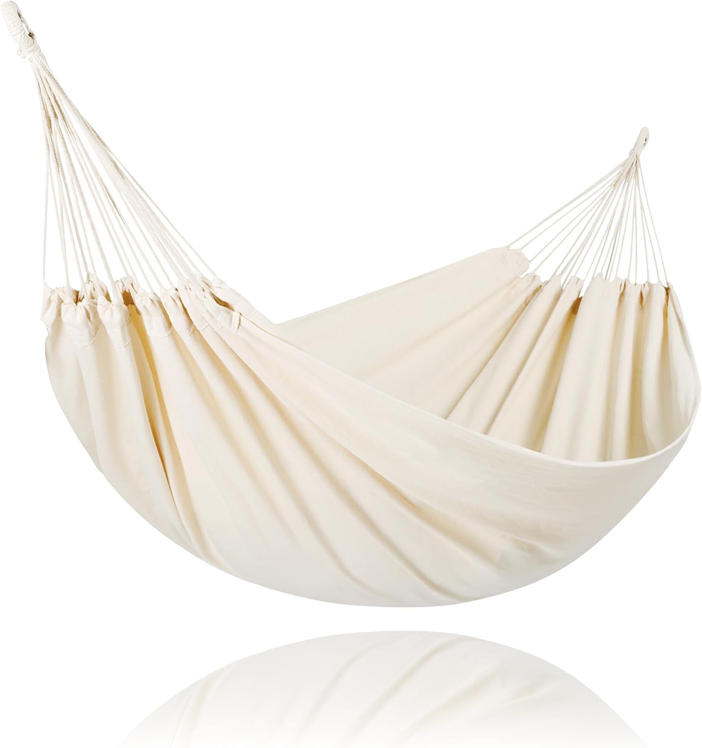 SUNCREAT Camping 2 Person Canvas Hammock, Double Travel Hammock, 475 lbs Capacity, Natural - Image 2