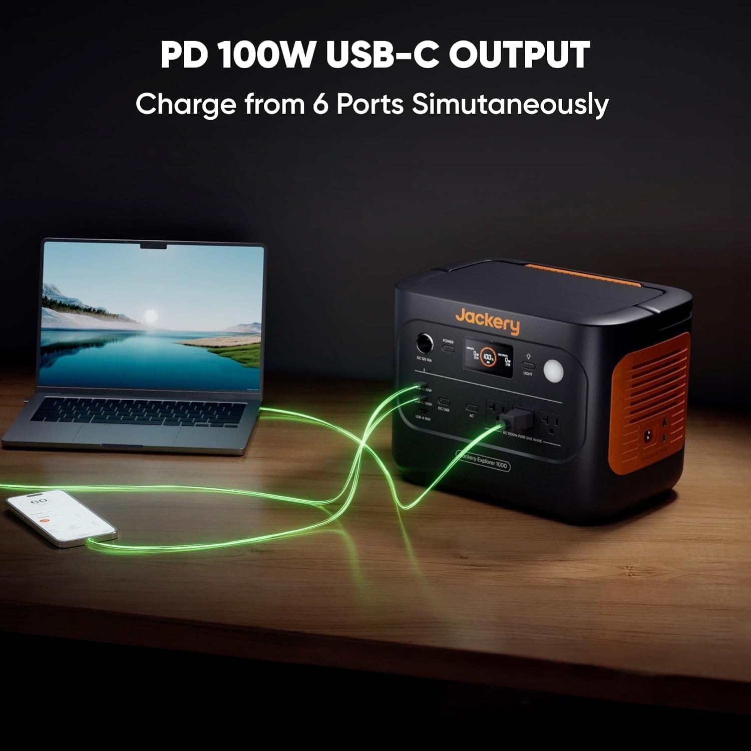 Jackery Explorer 1000 v2 Portable Power Station,1070Wh LiFePO4 Battery,1500W AC/100W USB-C Output, 1 Hr Fast Charge, Solar Generator for Camping,Emergency, RV, Off-Grid Living(Solar Panel Optional) - Image 10
