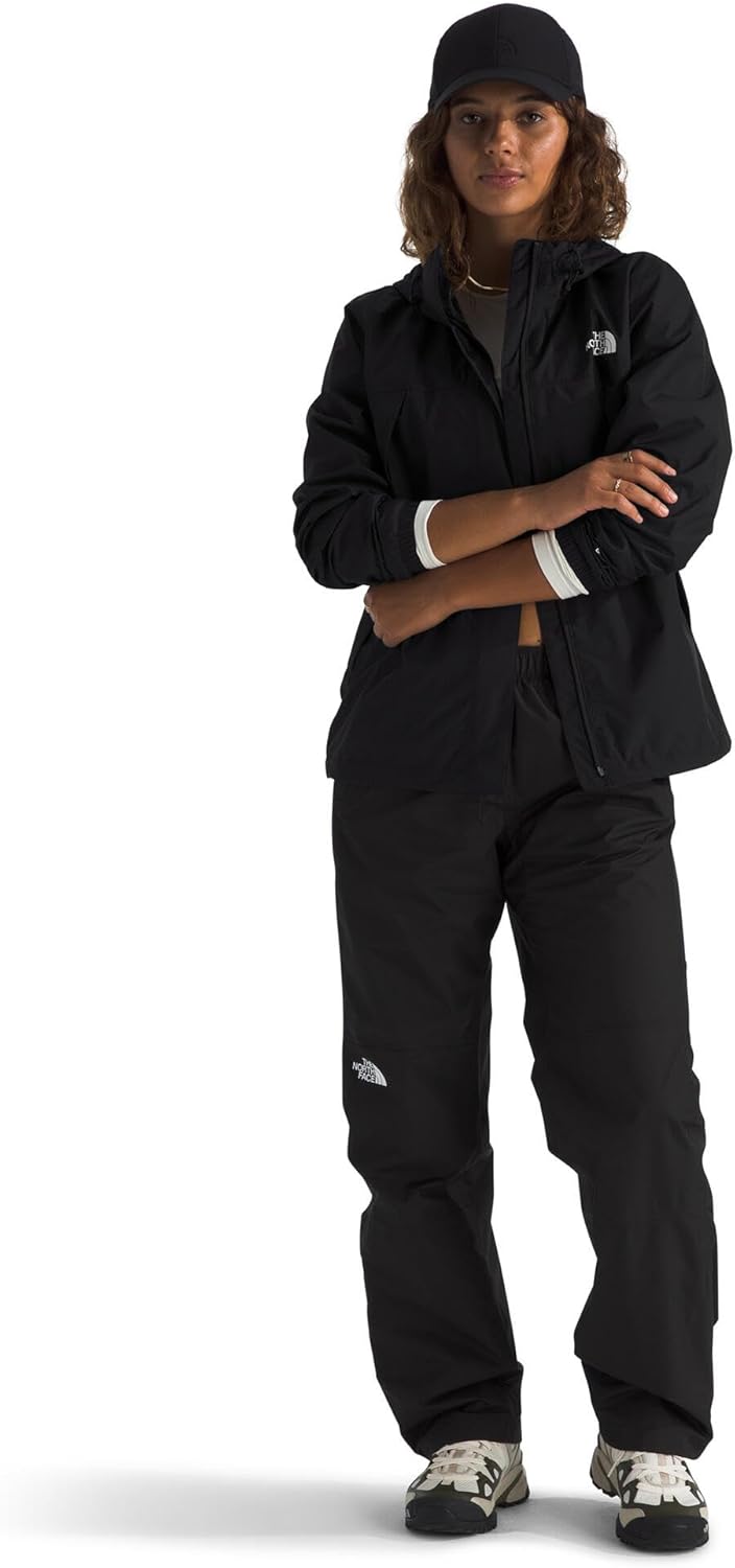 The North Face Women's Antora Jacket (Standard & Plus Size) | Waterproof & Windproof Rain Coat, Secure Zip Hand Pockets, Adjustable Hood & Hem, TNF Black, Medium - Image 3