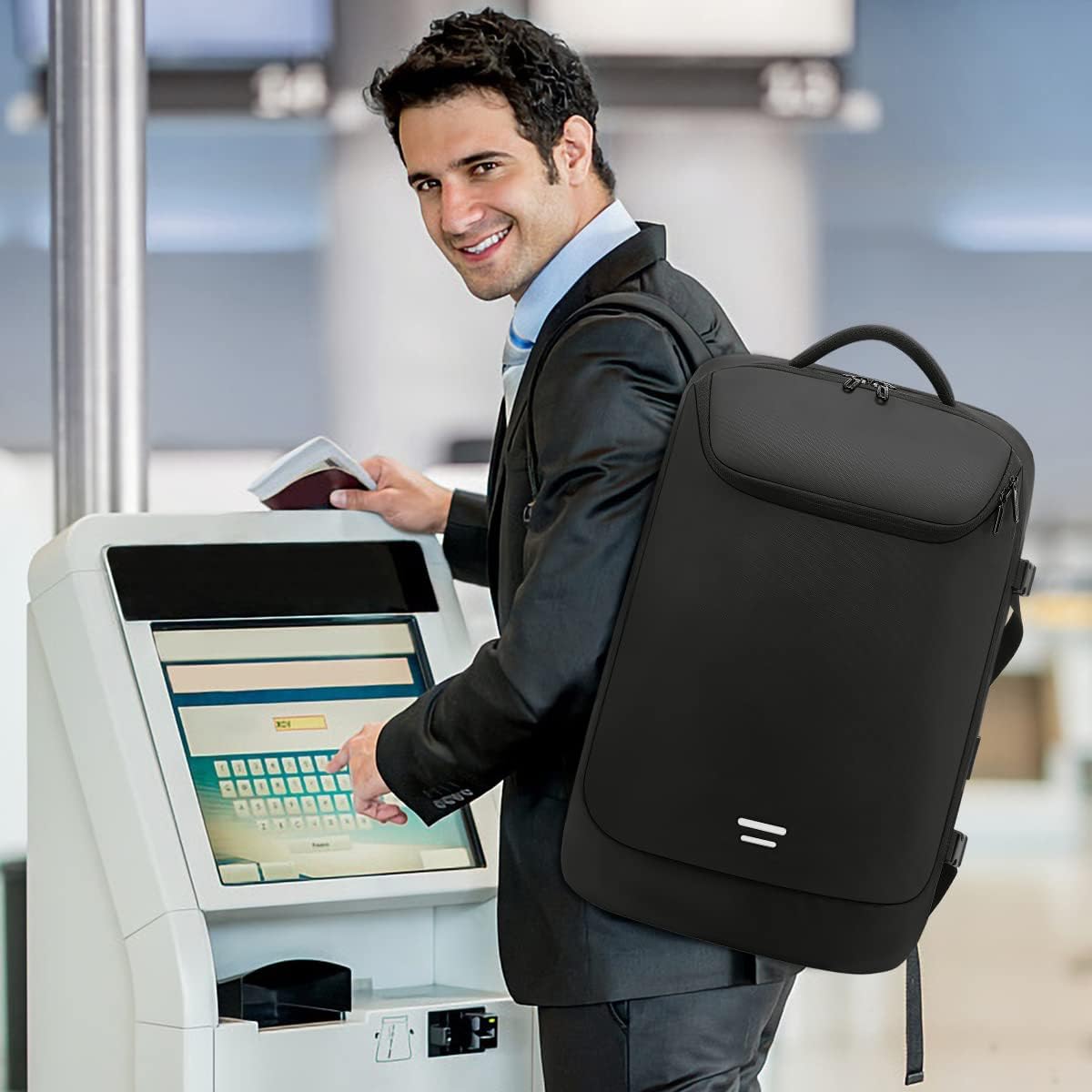 Travel Carry on Backpack 50L Expandable Flight Approved Backpacks 17.3 inch Laptop and USB Charging Port bags Water Resistant Business Back Pack for Women & Men - Image 9