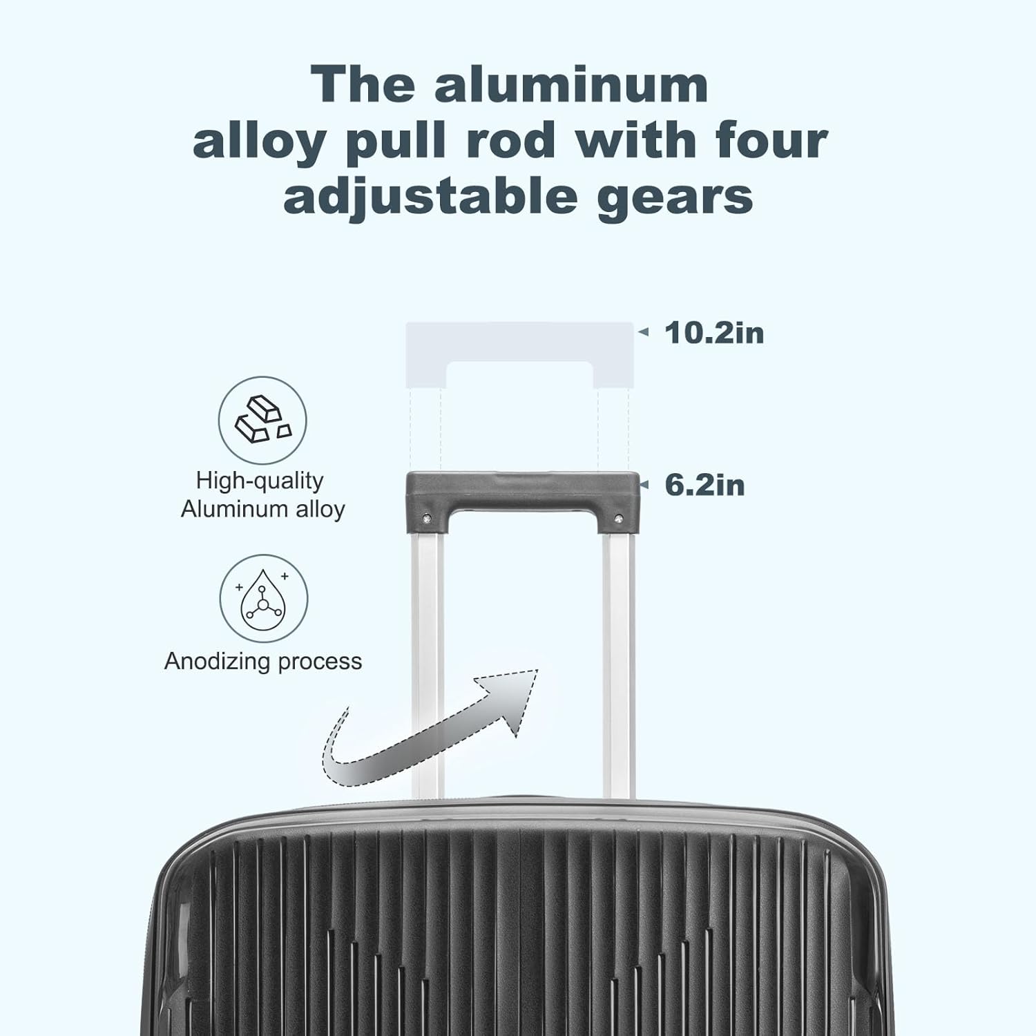 Nazhura Luggage Set, 3-Piece Hardside Suitcase Set, 20-inch Carry On, 24-inch, 28-inch Luggage - Image 4