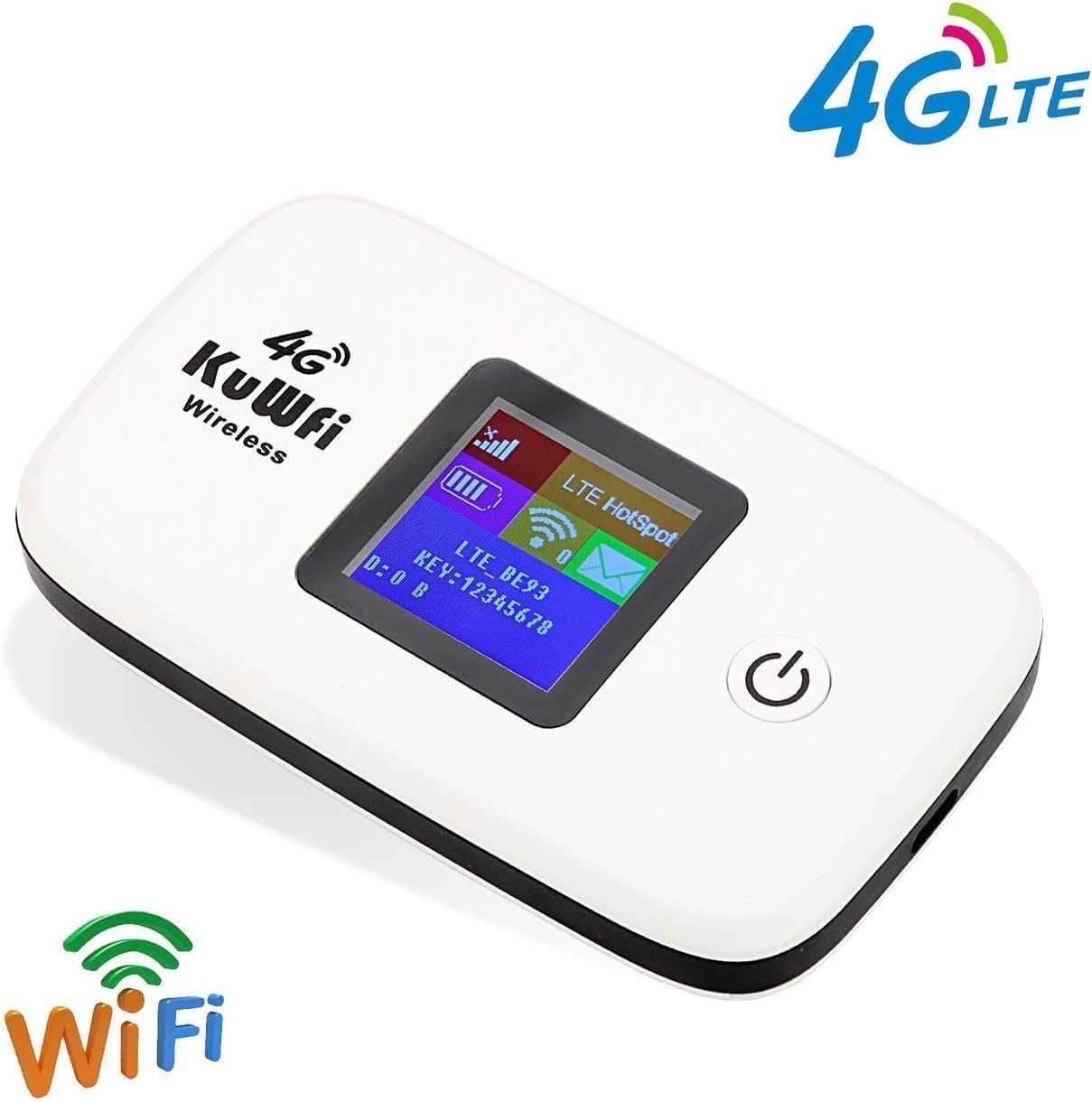 Mobile WiFi Hotspot | KuWFi 4G LTE Unlocked Wi-Fi Hotspot Device | Portable WiFi Router with SIM Card Slot for Travel Support B2/B4/B5/B12/B17 for AT&T/T-Mobile - Image 9