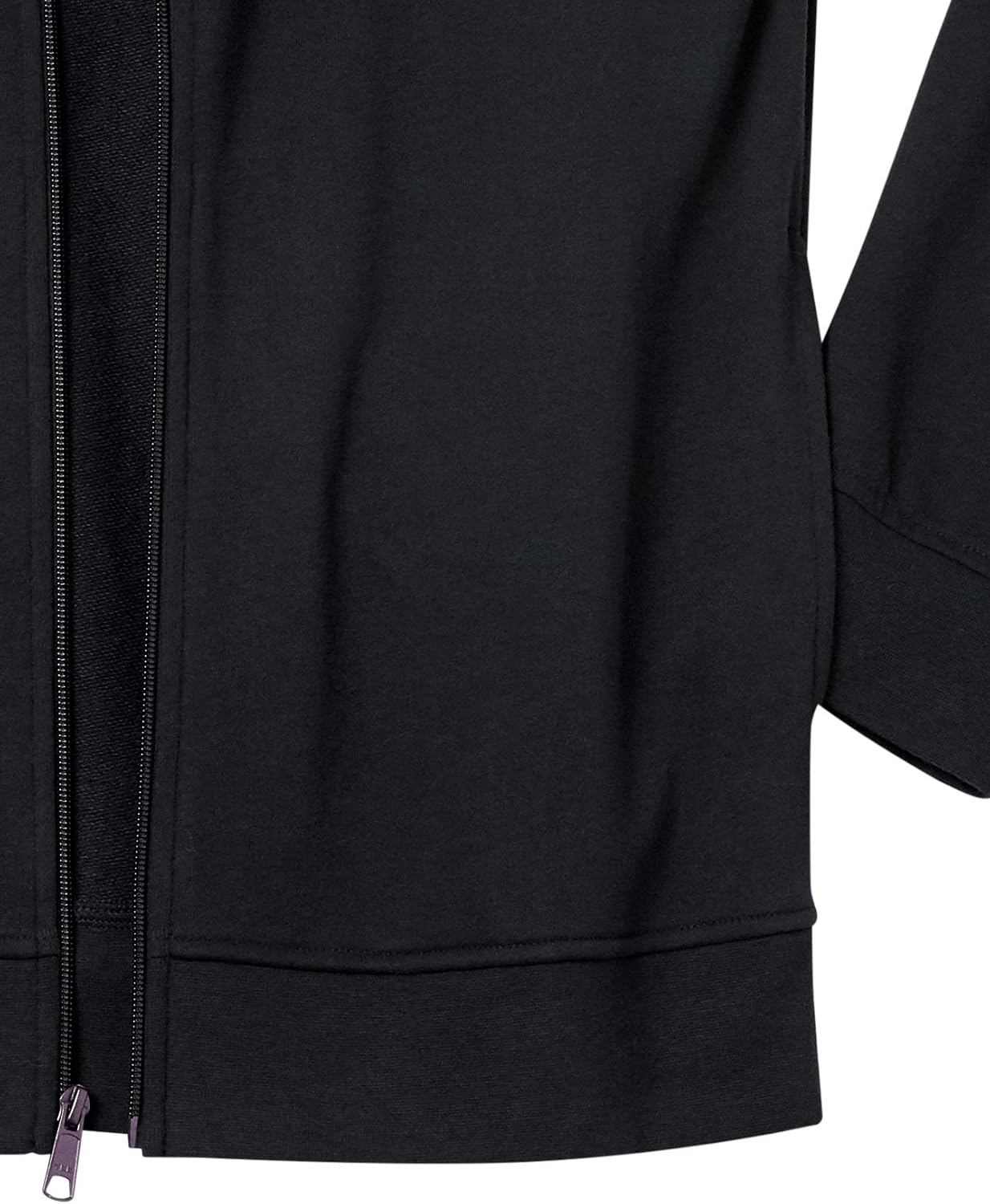 Amazon Essentials Men's Zip Up Sweatshirt, Lightweight French Terry, Mock Neck, Black, Large - Image 6