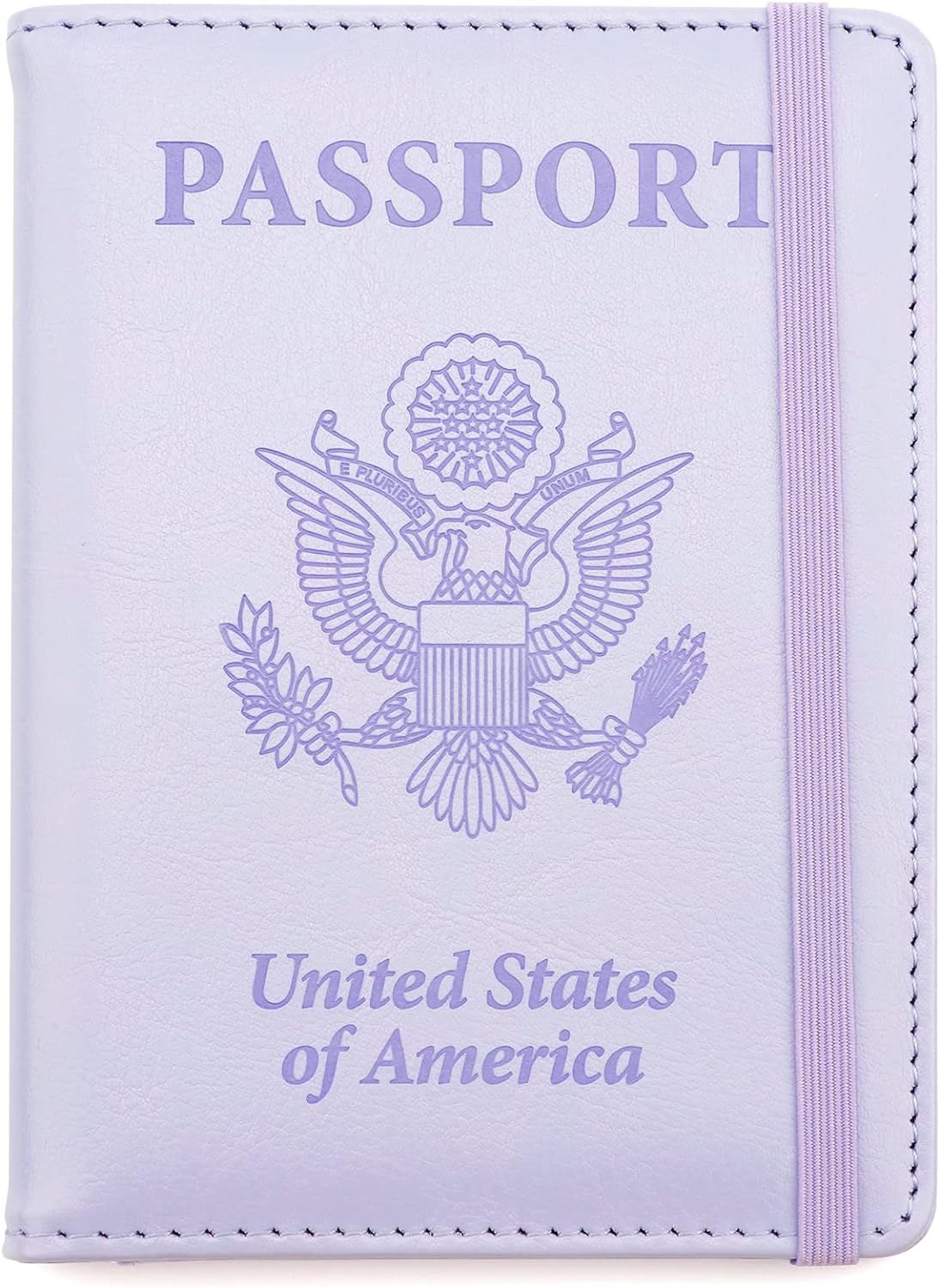 Passport Holder for Travel, Leather Passport Holder RFID Blocking Passport Cover Wallet Passport Case with Pen Holder Passport Holders for Travel Women Men Family Travels Must Haves Essentials,Purple - Image 2