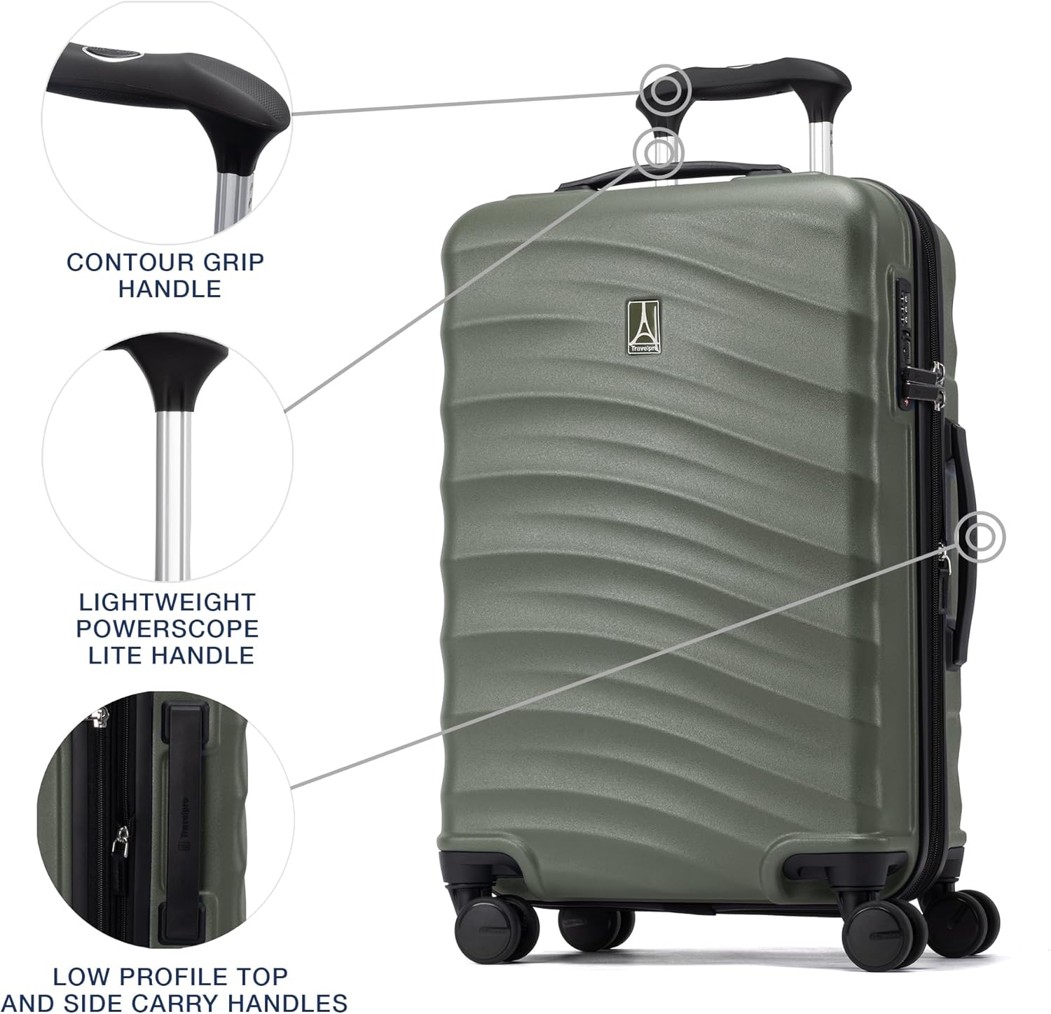 Travelpro Maxlite Air V2 Hardside Expandable Carry on Luggage, 8 Spinner Wheels, Lightweight Hard Shell Suitcase, TSA lock, Slate Green, Carry On 21-Inch - Image 3