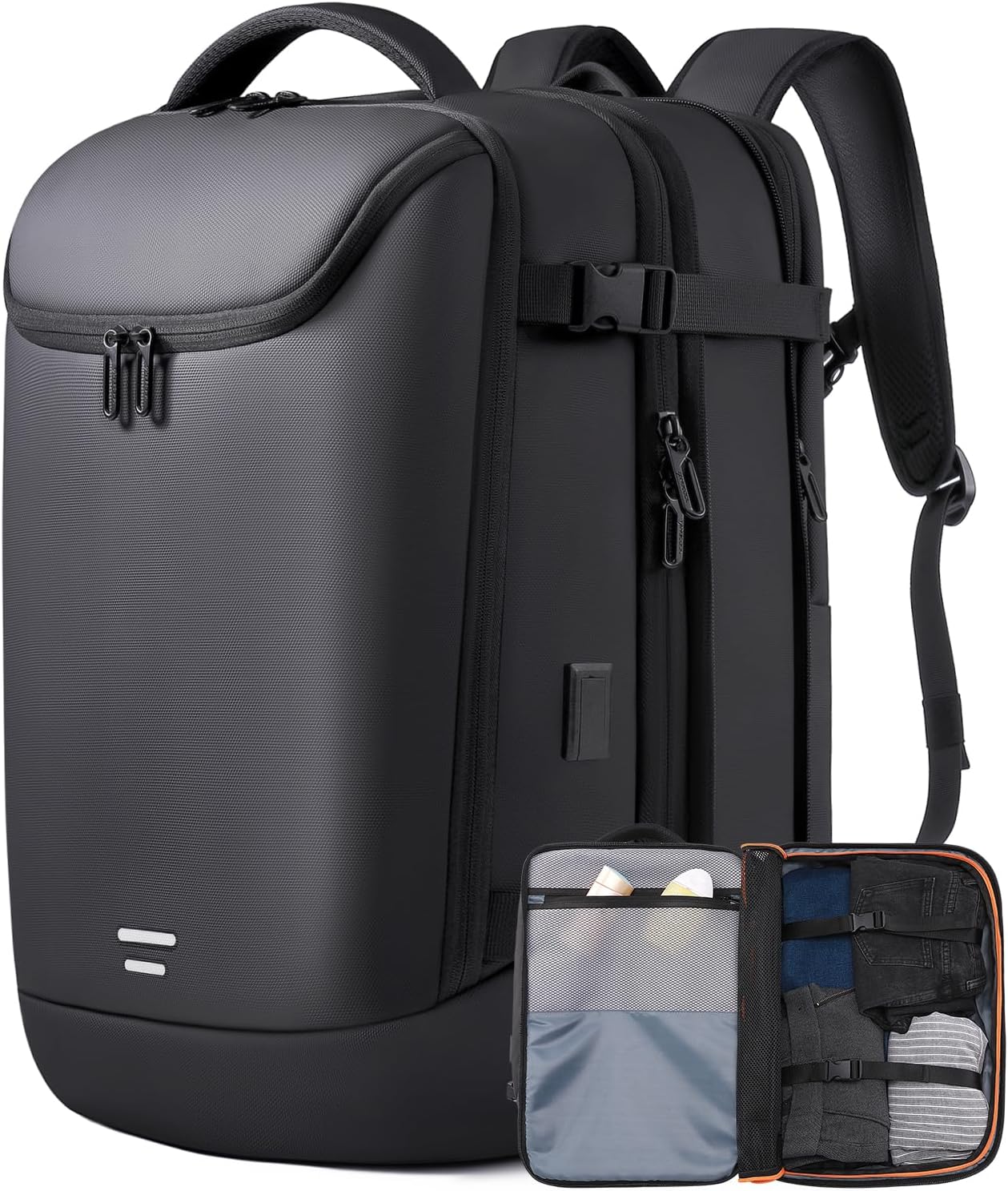 Travel Carry on Backpack 50L Expandable Flight Approved Backpacks 17.3 inch Laptop and USB Charging Port bags Water Resistant Business Back Pack for Women & Men - Image 2