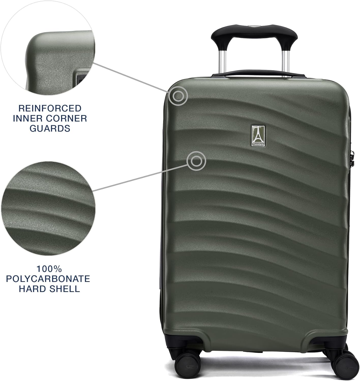 Travelpro Maxlite Air V2 Hardside Expandable Carry on Luggage, 8 Spinner Wheels, Lightweight Hard Shell Suitcase, TSA lock, Slate Green, Carry On 21-Inch - Image 4