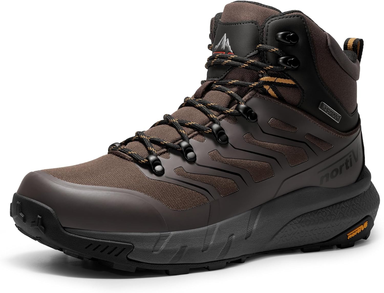 NORTIV 8 Men's Lightweight Hiking Boots Waterproof Breathable Outdoor Trekking Camping Ankle Boots Fern - Image 2