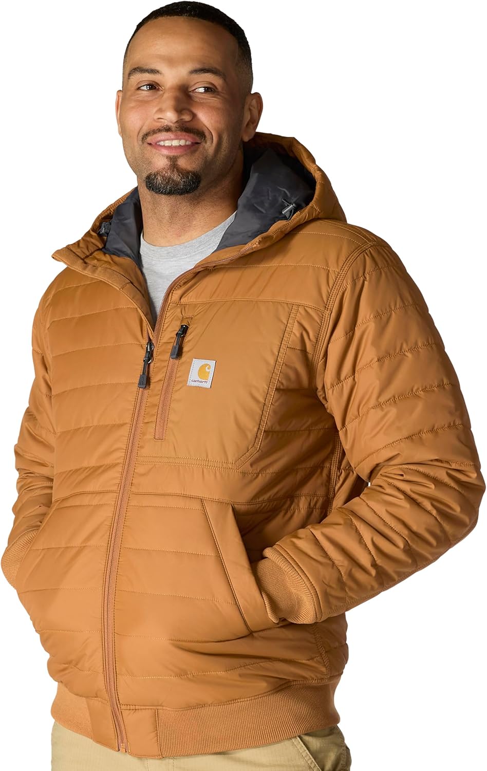 Carhartt Men's Rain Defender® Relaxed Fit Lightweight Insulated Hooded Jacket - Image 2