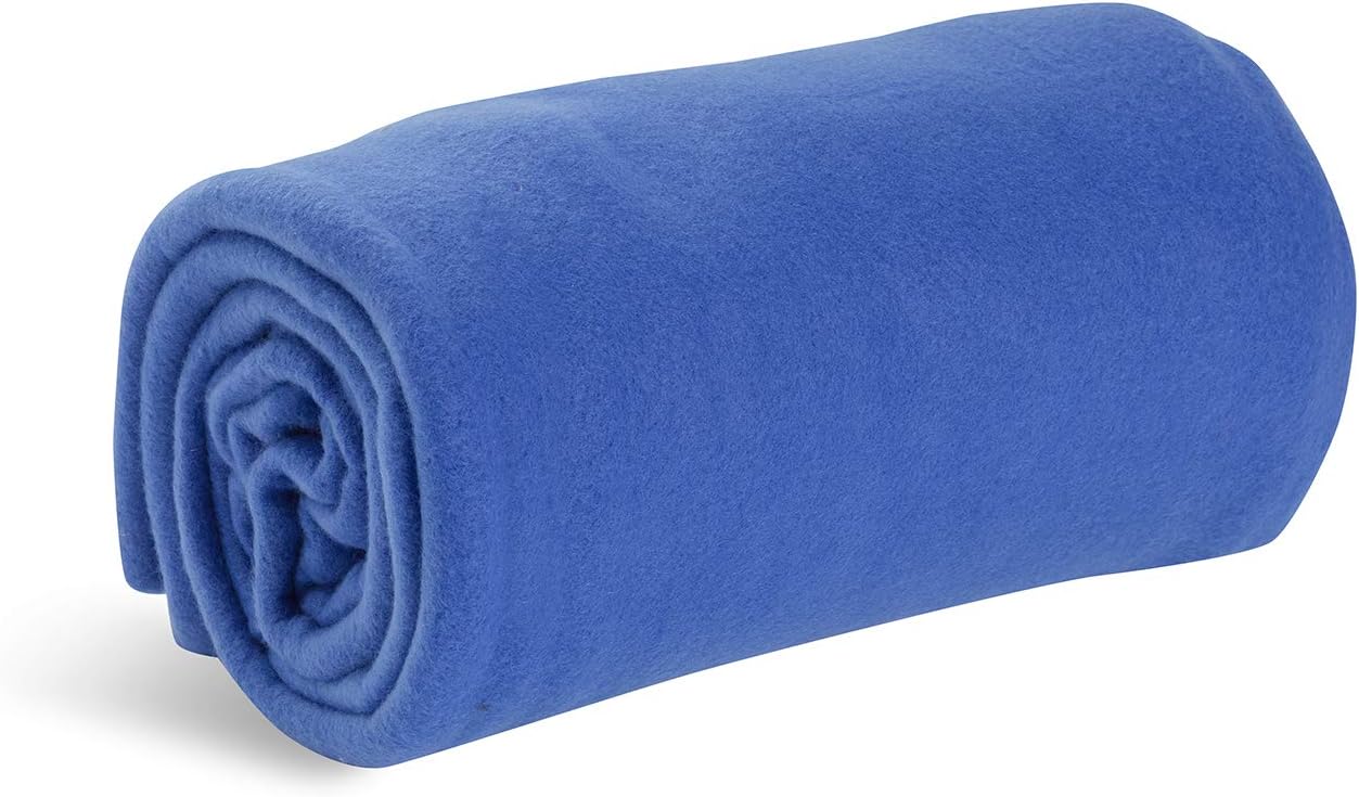 Cozy-Soft Microfleece Travel Blanket, 50x60 Inch, Lightweight, Compact, Perfect for Airplane and Car, Royal Blue - Image 2