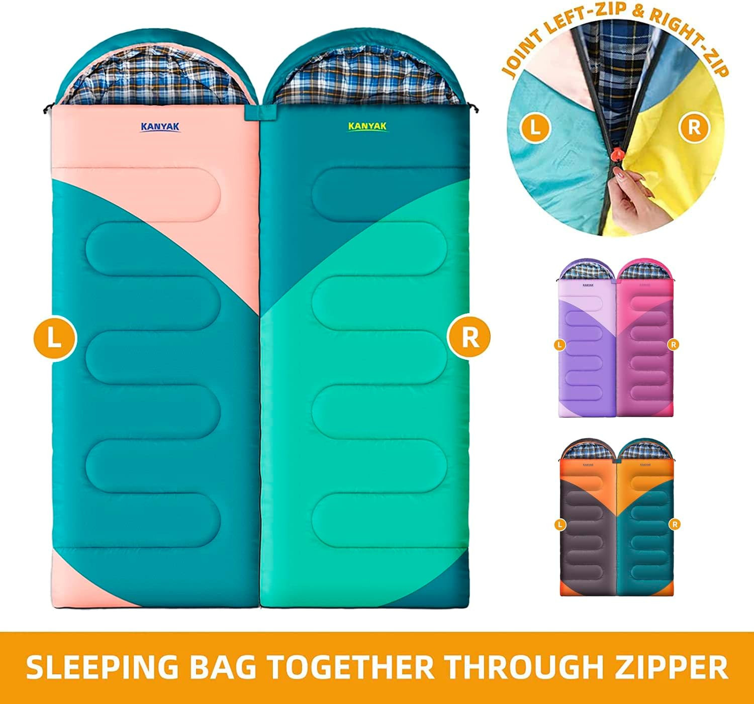 Camping Sleeping Bag, 32℉ Sleeping Bags for Adults Kids Teens Cold Weather Warm Sleeping Bag Winter for 3-4 Season Camping, Camping Gear Equipment, Traveling, and Outdoors - Image 7